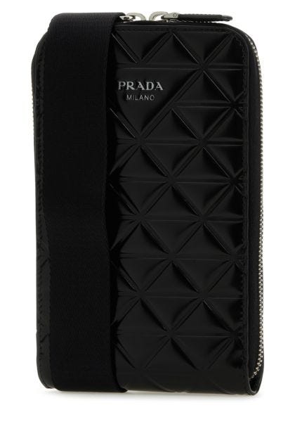 Black leather phone case 