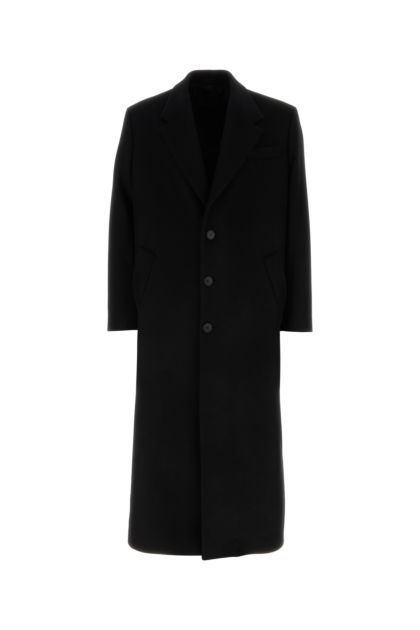 Cappotto in misto lana nera 