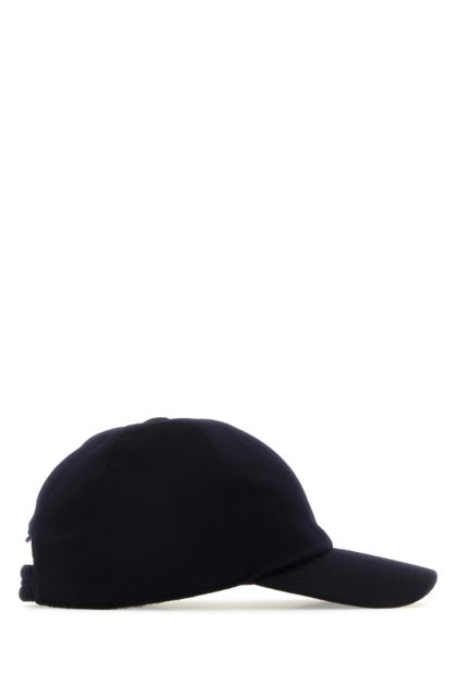 Black cashmere baseball cap