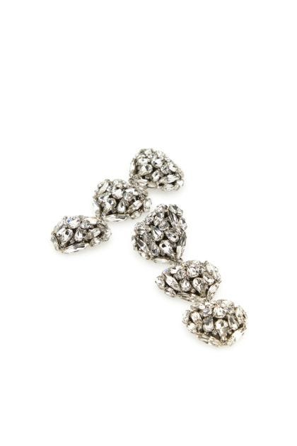 Embellished metal Hearts earrings