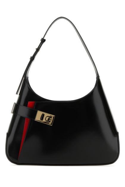 Black leather large Arch shoulder bag