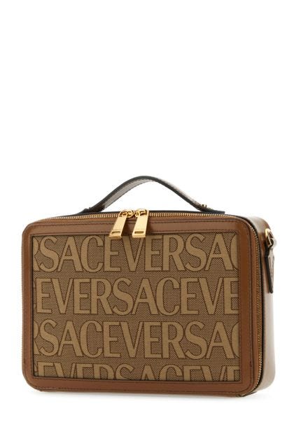 Embroidered canvas Versace Allover handbag