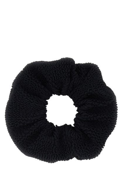 Black fabric scrunchie