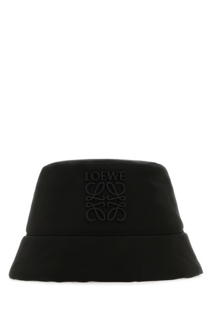 Black polyester bucket hat
