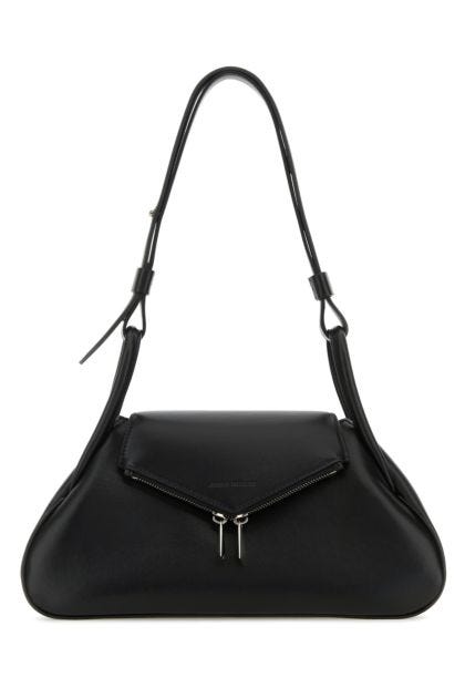 Black nappa leather Gemini shoulder bag 