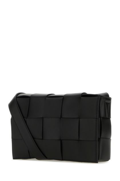 Black nappa leather Cassette crossbody bag