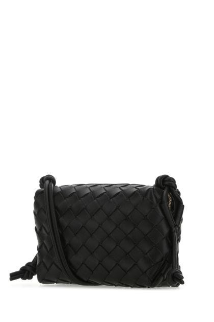Black leather mini Loop crossbody bag