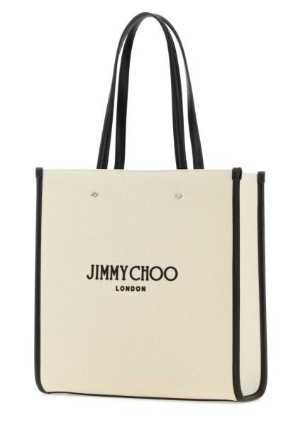 Ivory canvas N/S Tote M shopping bag