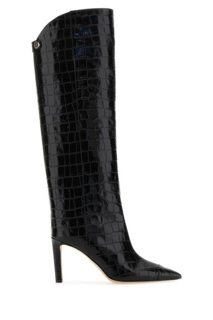 Black leather Alizze boots