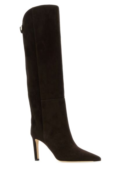 Chocolate suede Alizze boots