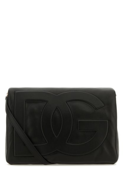 Black nappa leather DG Logo Bag Soft clutch 