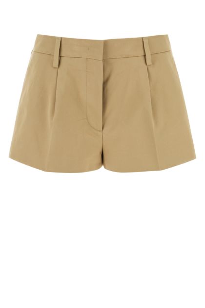 Beige cotton shorts