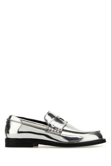 Silver leather Wirdo Mirror loafers