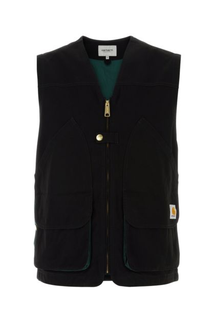 Black cotton Heston vest