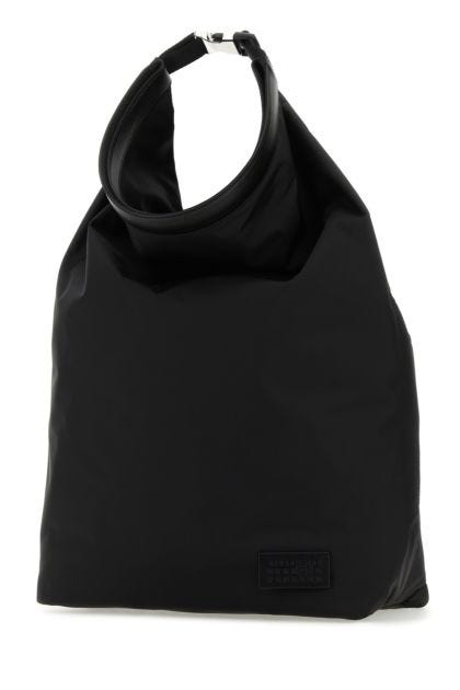 Black nylon handbag