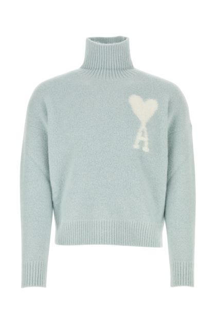 Pastel light blue alpaca blend sweater 