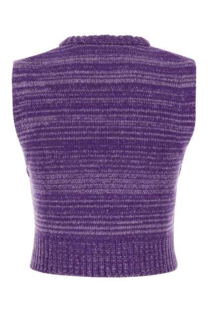 Purple wool blend vest
