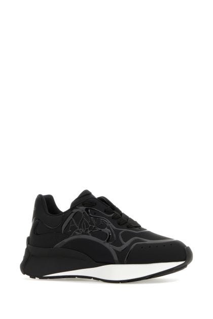 Black leather Desert Hide sneakers with black leather heel