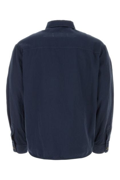 Navy blue cotton blend shirt