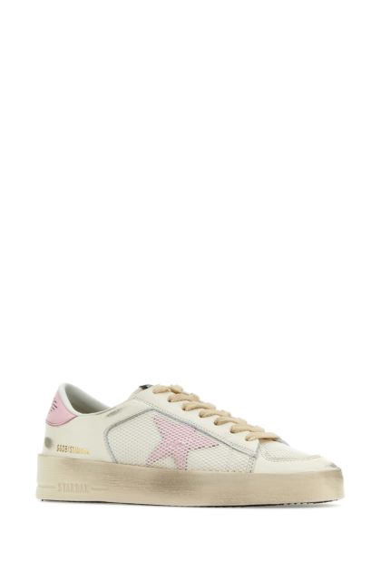 White leather and mesh Stardan sneakers 