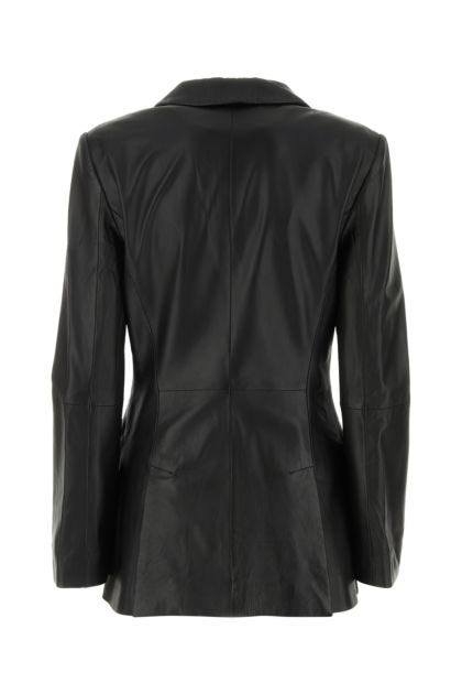Black leather blazer 