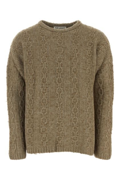 Melange mud wool blend sweater