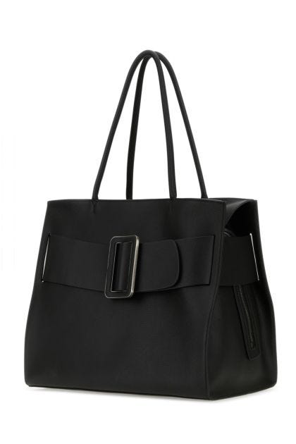 Black leather Bobby Co Soft shopping bag