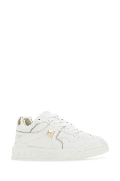 White nappa leather One Stud sneakers 