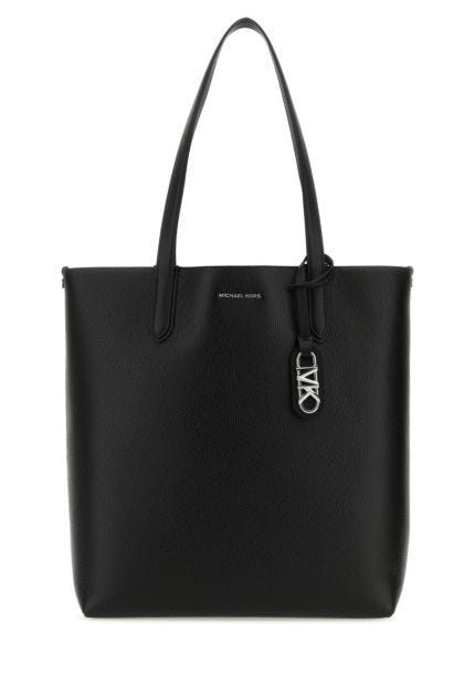 Black leather big Eliza shopping bag