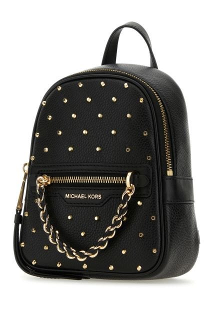Black leather small Elliot backpack