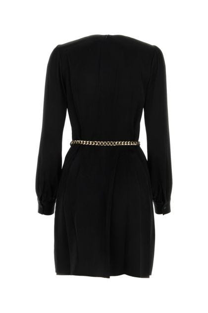 Black jacquard mini dress
