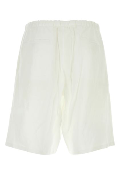White linen bermuda shorts 