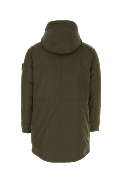 Army green polyester down jacket 