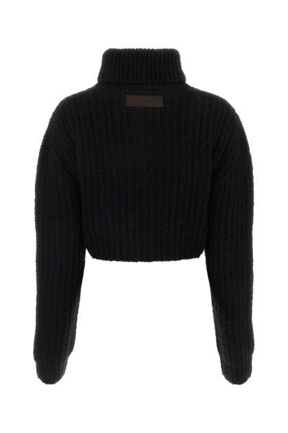 Black wool blend sweater 