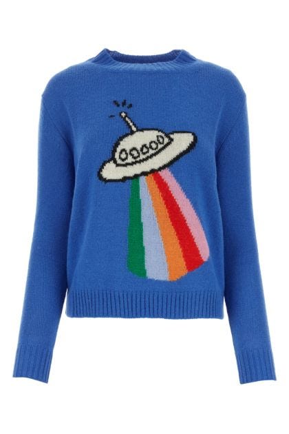 Electric blue acrylic blend Toscana sweater 