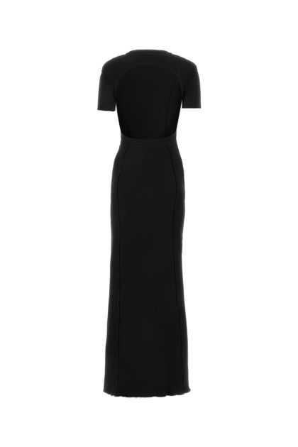 Black stretch cotton dress