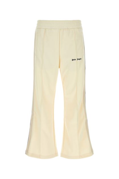 Ivory polyester joggers