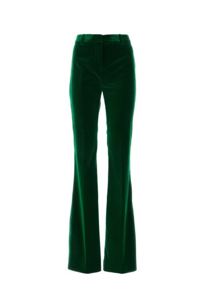 Emerald green velvet pant