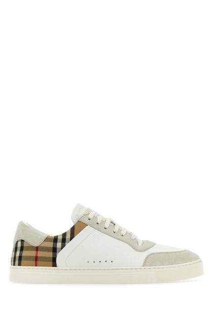 Multicolor suede and leather sneakers