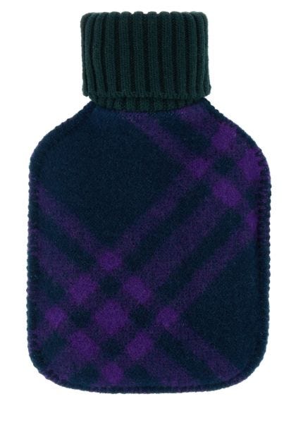 Embroidered wool hot water bottle