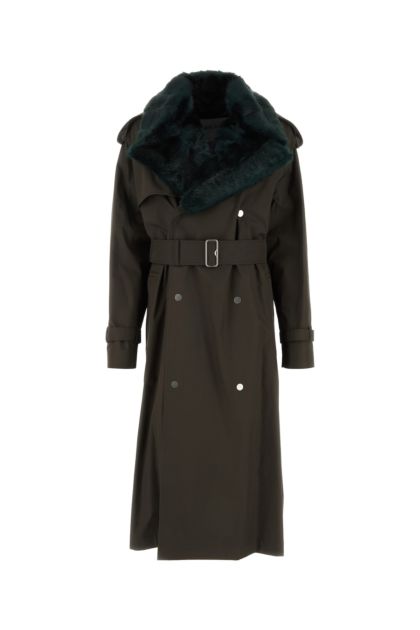 Chocolate cotton oversize Kennington trench coat