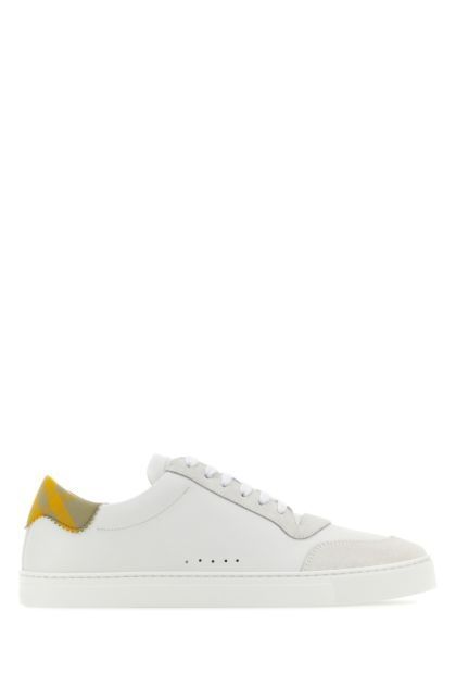 White leather Check sneakers 