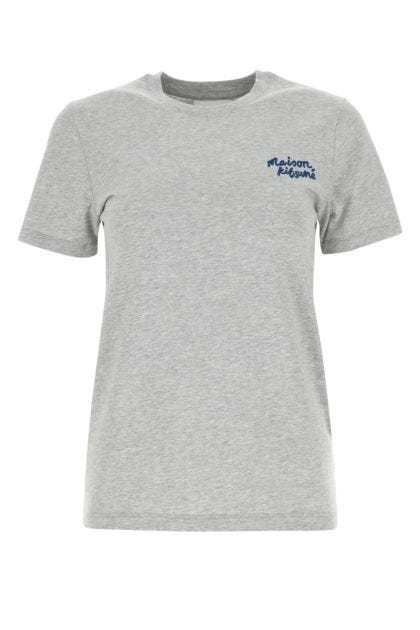 Melange grey cotton t-shirt 