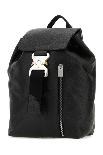 Black leather Tank backpack