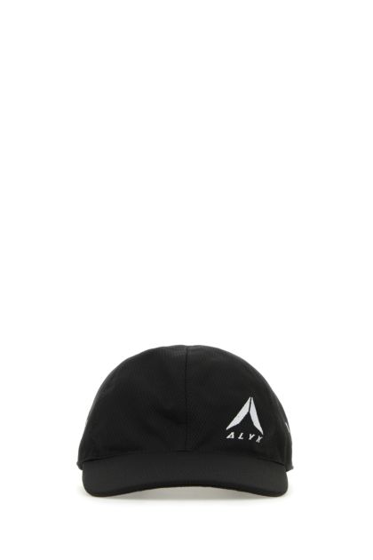 Black polyester baseball cap 