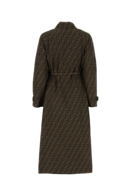 Embroidered jacquard overcoat