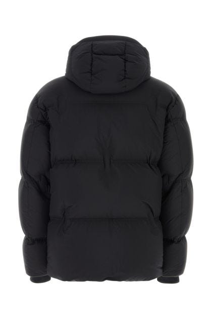Black nylon down jacket 