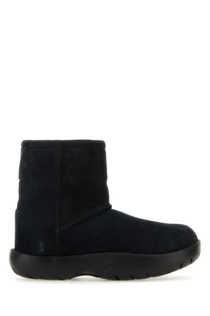 Black suede Snap ankle boots