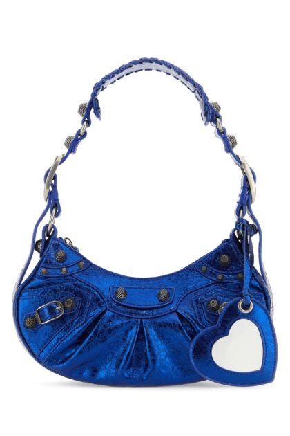 Blue nappa leather Le Cagole XS shoulder bag