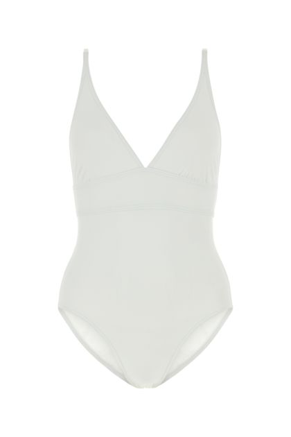 White stretch nylon swimsuit 
